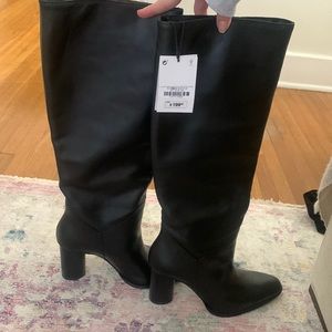 Brand new zara knee high boots